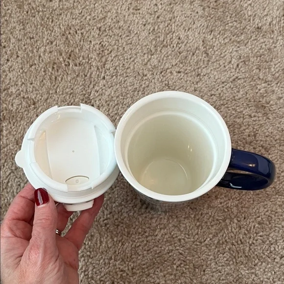 NWOT Evergreen Dragonfly Ceramic Mug with Lid - Picture 5 of 8